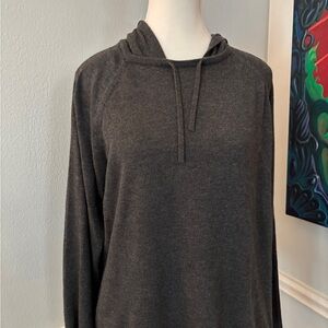 Michael Stars Cozy Charcoal Gray Hoodie